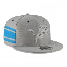 Men's Detroit Lions New Era Gray 2018 NFL Sideline Color Rush Official 9FIFTY Snapback Adjustable Hat 3062751